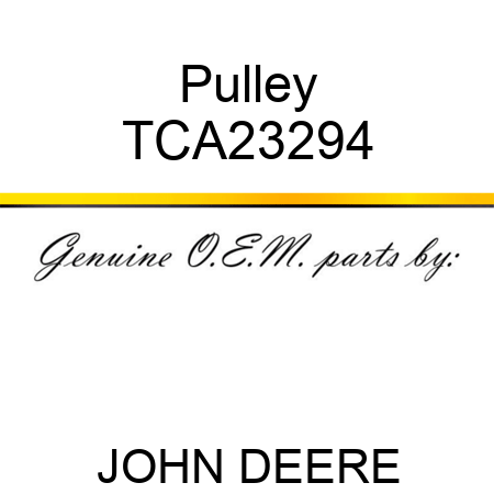 Pulley TCA23294