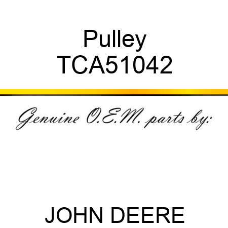 Pulley TCA51042