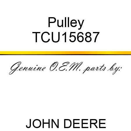 Pulley TCU15687