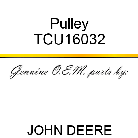 Pulley TCU16032