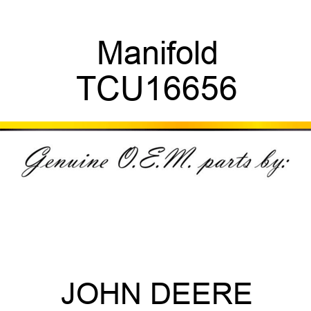 Manifold TCU16656