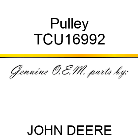 Pulley TCU16992