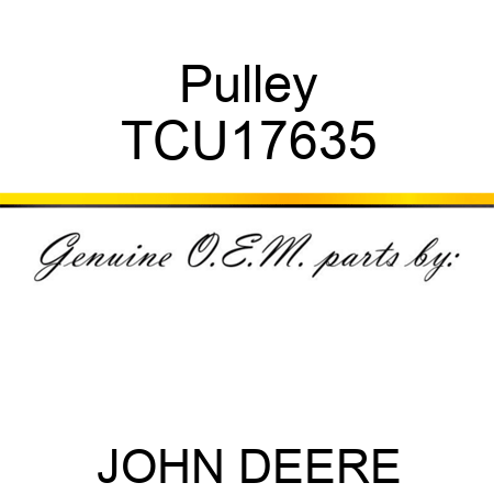 Pulley TCU17635