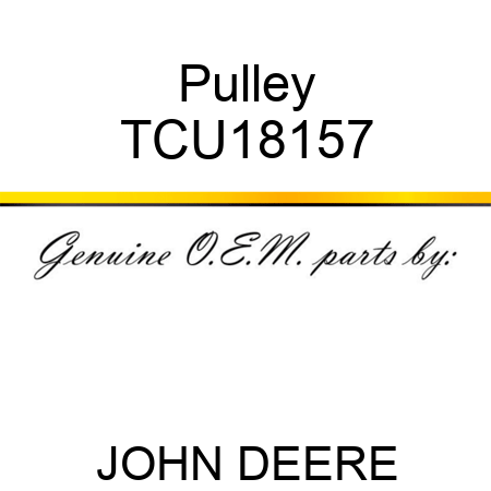 Pulley TCU18157