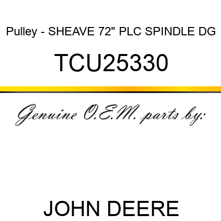 Pulley - SHEAVE, 72