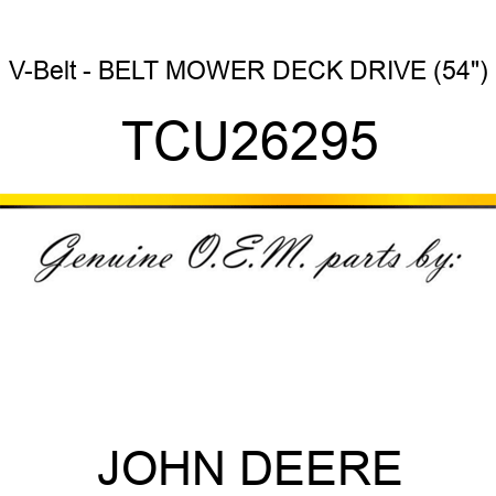 V-Belt - BELT, MOWER DECK DRIVE (54