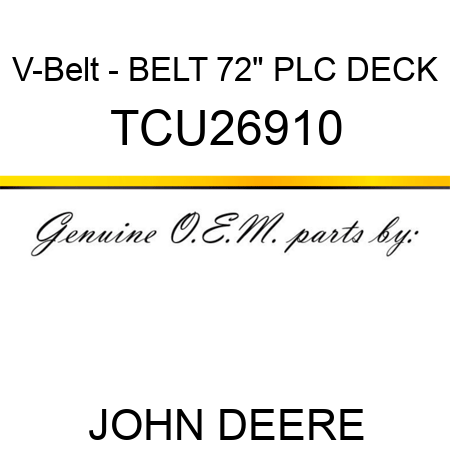 V-Belt - BELT, 72