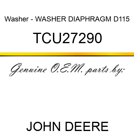 Washer - WASHER, DIAPHRAGM D115 TCU27290