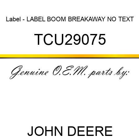 Label - LABEL, BOOM BREAKAWAY, NO TEXT TCU29075
