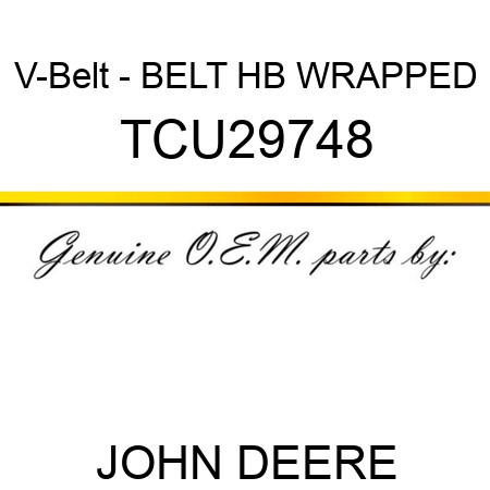 V-Belt - BELT, HB WRAPPED TCU29748