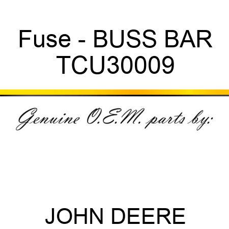 Fuse - BUSS BAR TCU30009
