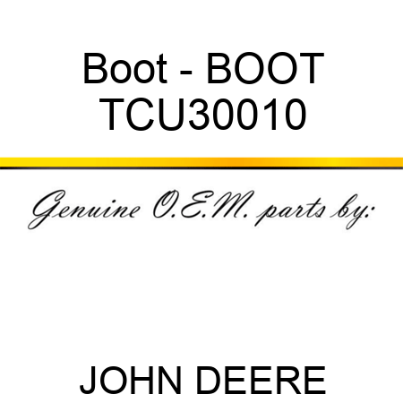 Boot - BOOT TCU30010