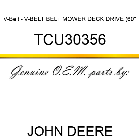 V-Belt - V-BELT, BELT, MOWER DECK DRIVE (60