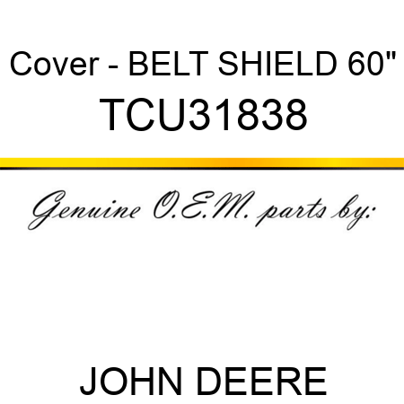 Cover - BELT SHIELD 60