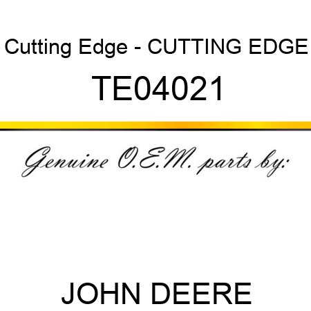 Cutting Edge - CUTTING EDGE TE04021