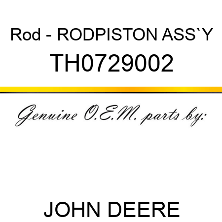 Rod - ROD,PISTON ASS`Y TH0729002