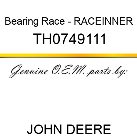 Bearing Race - RACEINNER TH0749111