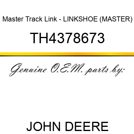 Master Track Link - LINK,SHOE (MASTER) TH4378673