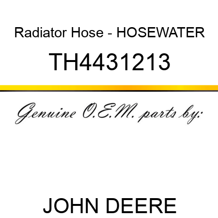 Radiator Hose - HOSE,WATER TH4431213
