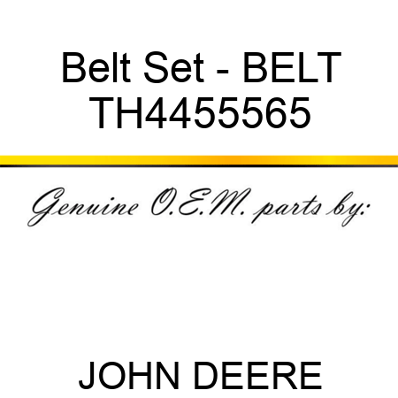Belt Set - BELT TH4455565