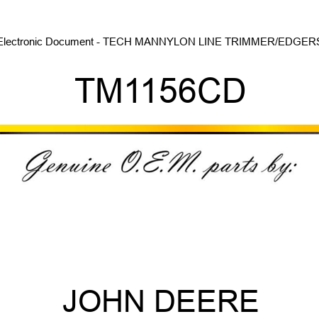 Electronic Document - TECH MAN,NYLON LINE TRIMMER/EDGERS TM1156CD