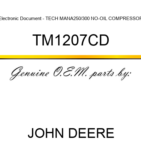Electronic Document - TECH MAN,A250/300 NO-OIL COMPRESSOR TM1207CD
