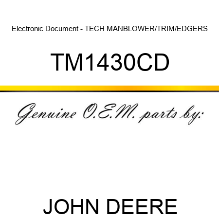 Electronic Document - TECH MAN,BLOWER/TRIM/EDGERS TM1430CD