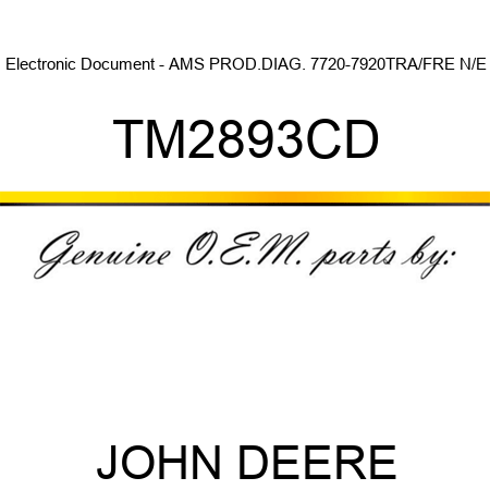 Electronic Document - AMS PROD.DIAG. 7720-7920TRA/FRE N/E TM2893CD