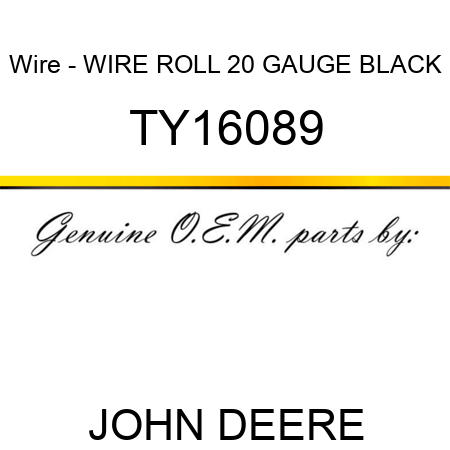 Wire - WIRE ROLL, 20 GAUGE, BLACK TY16089