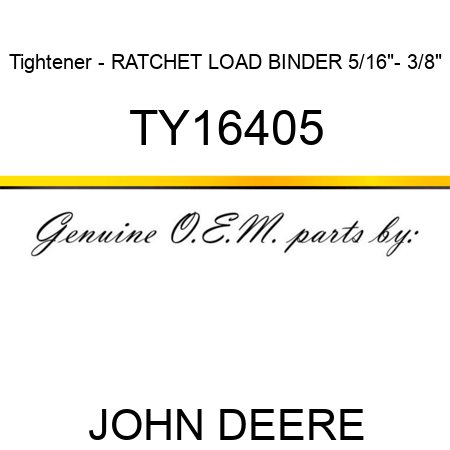 Tightener - RATCHET LOAD BINDER, 5/16