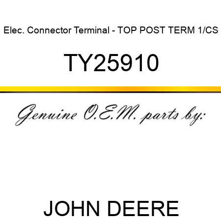 Elec. Connector Terminal - TOP POST TERM 1/CS TY25910