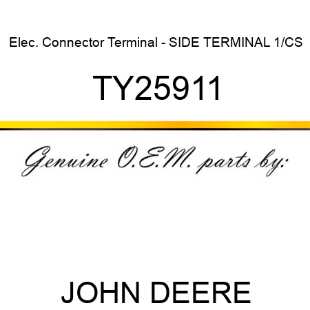 Elec. Connector Terminal - SIDE TERMINAL 1/CS TY25911
