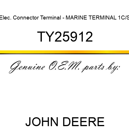 Elec. Connector Terminal - MARINE TERMINAL 1C/S TY25912