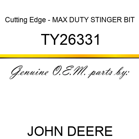 Cutting Edge - MAX DUTY STINGER BIT TY26331