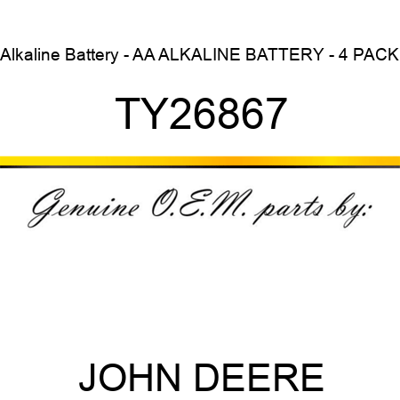 Alkaline Battery - AA ALKALINE BATTERY - 4 PACK TY26867