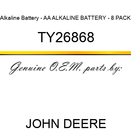 Alkaline Battery - AA ALKALINE BATTERY - 8 PACK TY26868