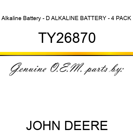 Alkaline Battery - D ALKALINE BATTERY - 4 PACK TY26870