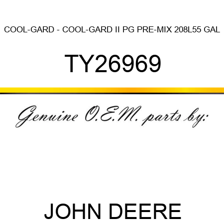 COOL-GARD - COOL-GARD II PG PRE-MIX 208L,55 GAL TY26969