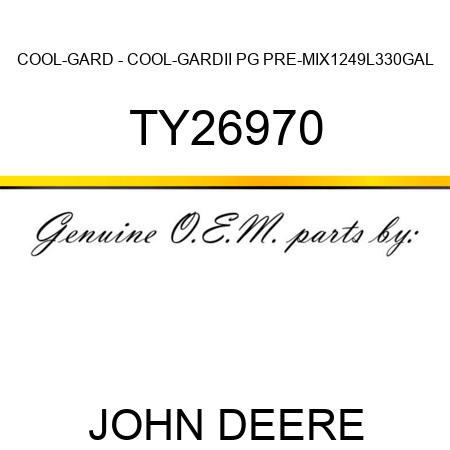 COOL-GARD - COOL-GARDII PG PRE-MIX,1249L,330GAL TY26970
