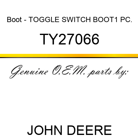Boot - TOGGLE SWITCH BOOT,1 PC. TY27066