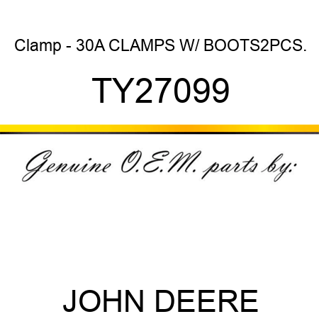 Clamp - 30A CLAMPS W/ BOOTS,2PCS. TY27099