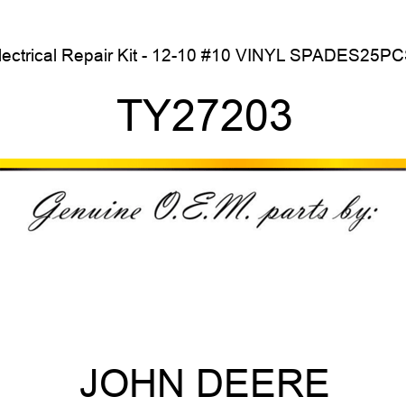 Electrical Repair Kit - 12-10 #10 VINYL SPADES,25PCS. TY27203