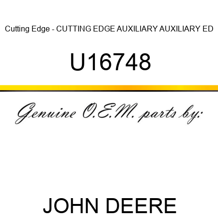 Cutting Edge - CUTTING EDGE AUXILIARY AUXILIARY ED U16748
