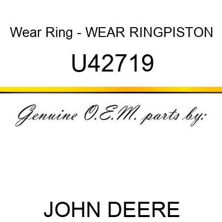 Wear Ring - WEAR RING,PISTON U42719