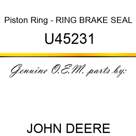 Piston Ring - RING, BRAKE SEAL U45231