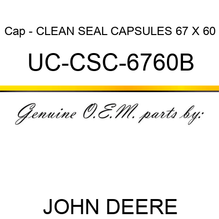 Cap - CLEAN SEAL CAPSULES 67 X 60 UC-CSC-6760B