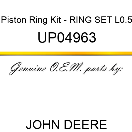 Piston Ring Kit - RING SET L0.5 UP04963