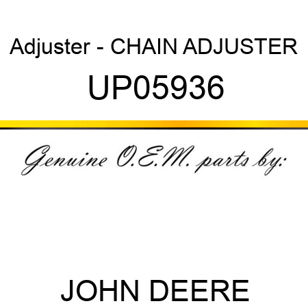 Adjuster - CHAIN ADJUSTER UP05936