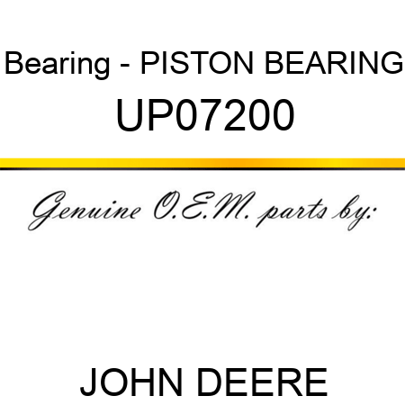 Bearing - PISTON BEARING UP07200