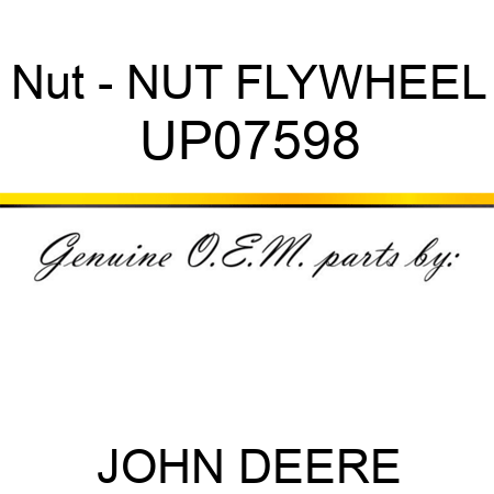 Nut - NUT, FLYWHEEL UP07598